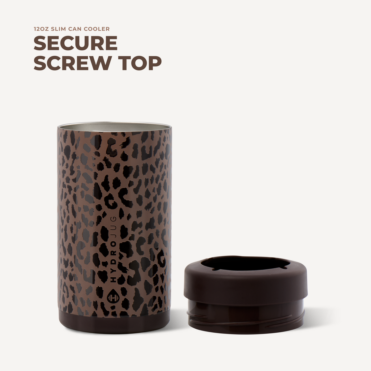 Can Cooler 12oz - BROWN LEOPARD